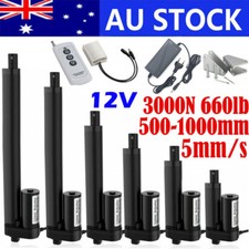 Heavy Duty 12V Linear Actuator Motor 3000N 660lb Stroke 50mm~1000mm Fast Speed