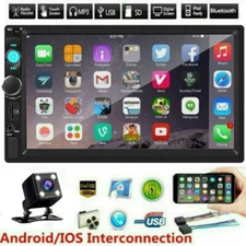7" Double 2 DIN Car MP5 Player Bluetooth Touch Screen FM Stereo Radio + Camera