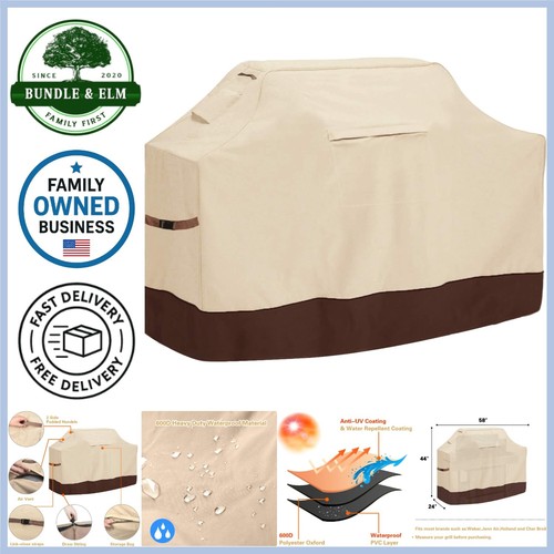 Waterproof BBQ Grill Cover 58-inch Heavy Duty UV Dust Rip Resistant Outdoor