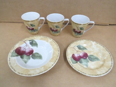 Cheri Blum 222 Fifth Cortland Plums Assorted Tableware