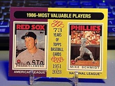 2024 Topps Heritage #197 Mike Schmidt/Roger Clemens MVP