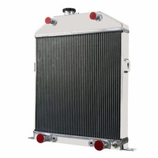 3 Core Aluminum Radiator For Ford Super Deluxe Flathead Configurations 1942-1948 3 Core Aluminum Radiator For Ford Super Deluxe Flathead Configurations 1942-1948