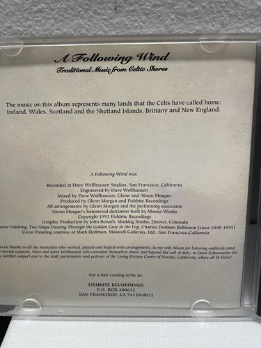 A Following Wind - Traditional Music From Celtic Shores (CD, 1993, Glenn Morgan) - Picture 3 of 6