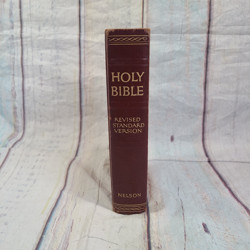 Vintage 1952 Revised Standard Version Bible Hardcover Burgundy