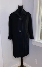 Vintage 100% Cashmere La Vigna Black Coat - The Gray Shop Oakland CA
