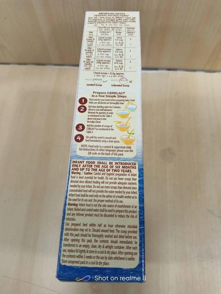 Cereal bebê Nestlé CERELAC com leite, arroz vegetal–de 8 meses, 300 g 30-07-2026 fs - Imagem 2 de 4