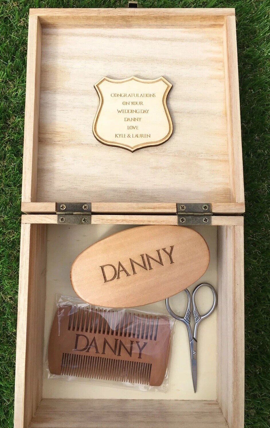 Personalised Engraved Men's Beard Grooming Gift Set. eBay