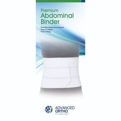 SM Advanced Ortho Premium Abdominal Binder 3 Panel 9'' Width 30-45'' Waist #2501