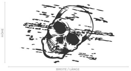 Aufkleber Grunge Totenkopf Destroyed Rough Skull Dekor Auto Sticker #1450-90 - Bild 2 von 5