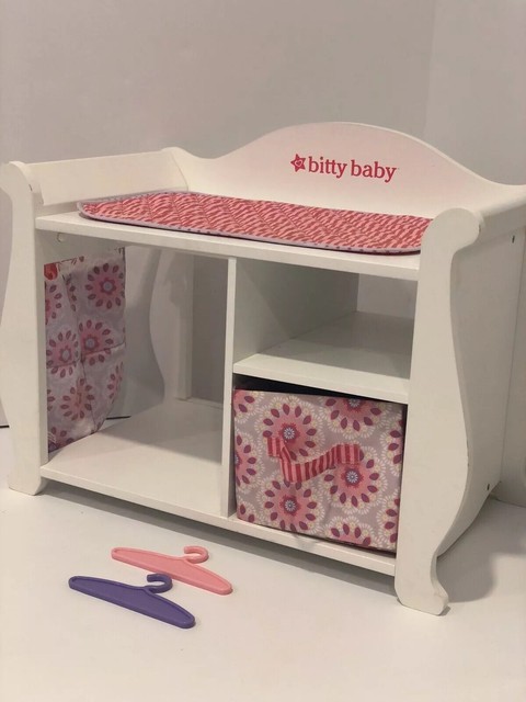 American Girl Bitty Baby Changing Table And Storage For Sale