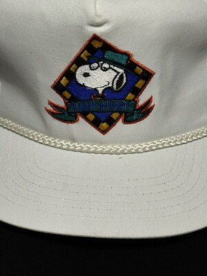 Vintage Peanuts Snoopy Baseball Cap White Green Brim Cartoon Embroidered Snoopy Baseball Hats - Etsy main image 3