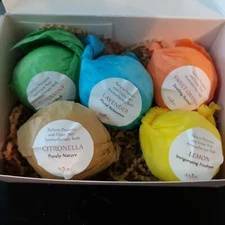 Anjou Bath Bombs Gift Set for Bubble Bath, Fizzy Spa Kit, Natural Essential Oils
