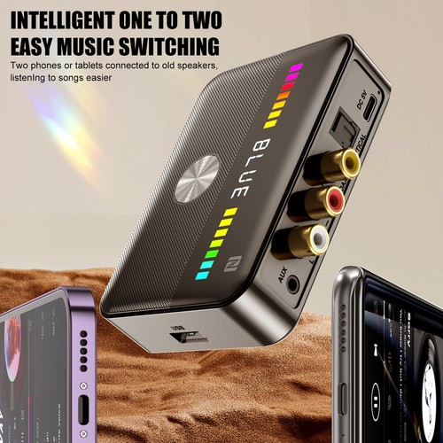 Bluetooth 5.3 Wireless Transmitter Receiver HiFi Audio Music Adapter AUX RCA NFC - Bild 10 von 15