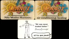 LENNOX Air Conditioning Heating 1960's Vari-Vue Motion Lenticular Card 2 x 3 1/2