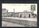 Old postcard France Chauny Dept 02 La Gare 1919