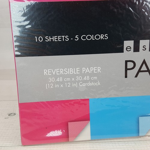 Keepsake 12x12" Cardstock Reversible Paper Pack 10 Sheets 5 Colors #S-114 Sealed - Picture 2 of 7