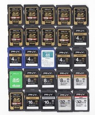 Lot 25x PNY 4GB 8GB 16GB 32GB SDHC Camera Memory Cards