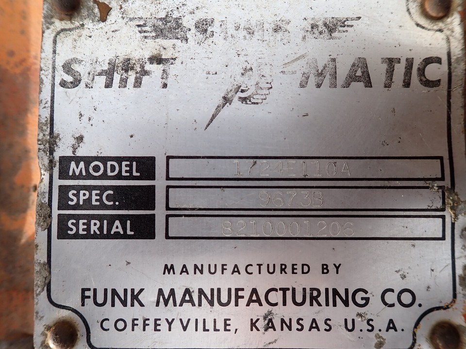 Funk Shift-O-Matic Transmission 9673B 1724E110A Telehandler Gearbox | eBay
