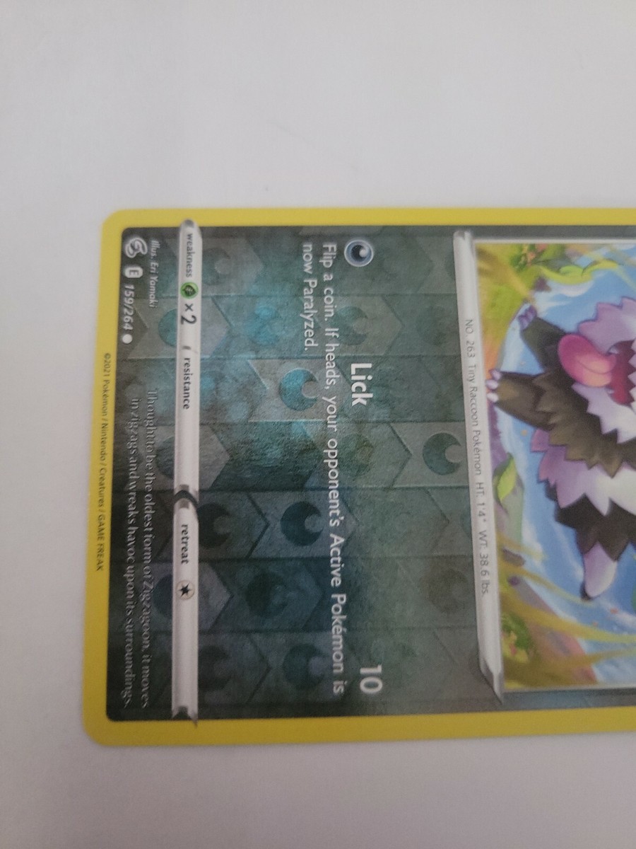 Pokémon TCG Galarian Zigzagoon Fusion Strike 159/264 Reverse Holo