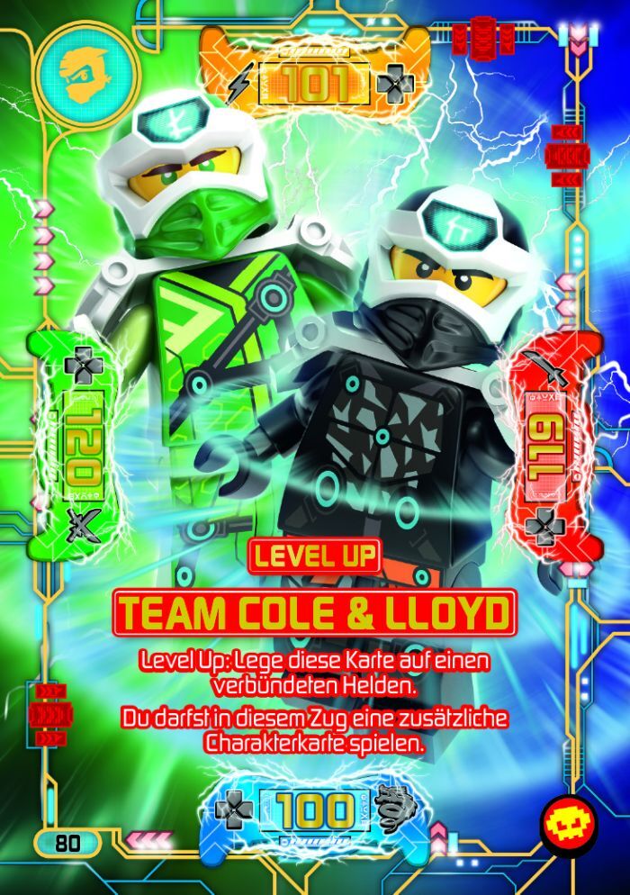 80 Level Up Team Cole Lloyd Level-Up-Karte LEGO Ninjago