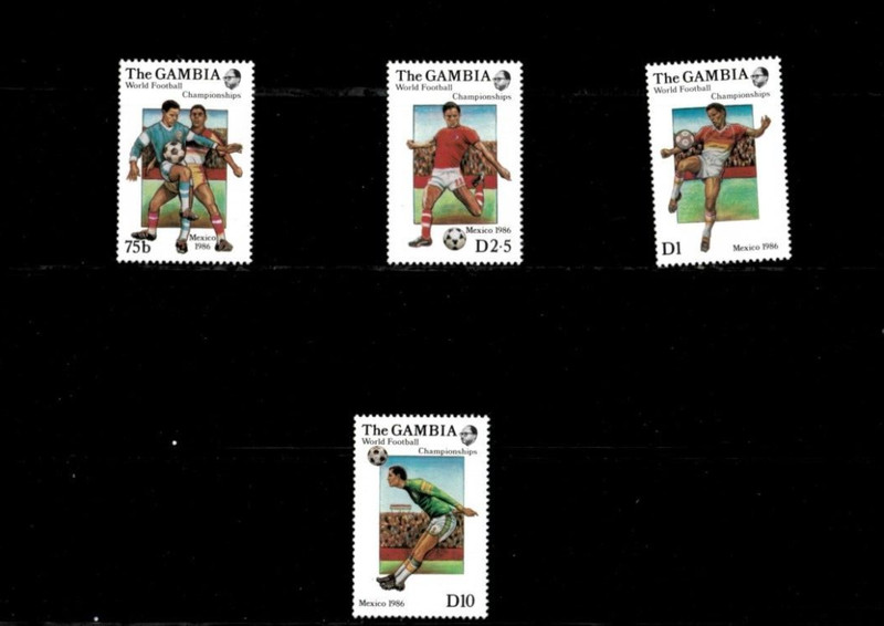 VINTAGE CLASSICS - Gambia 1986 - World Cup Soccer- Set of 4  - Scott 615-18 MNH