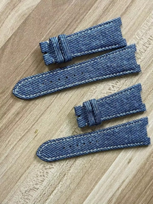 25x18mm Blue Denim Watch Strap Fits Patek Philippe Nautilus 5711 5712
