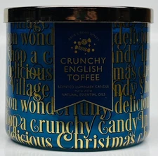 1 Bath & Body Works CRUNCHY ENGLISH TOFFEE 3-Wick Large Scented Candle 14.5oz
