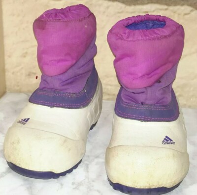 Adidas primaloft Mädchen Schnee/Match Schlupf Stiefel lila-pink-weiß Gr.26 Top! 