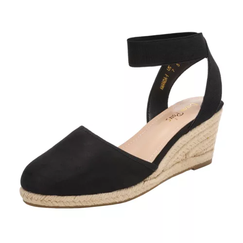 Damenschuhe Espadrilles Keilabsatz elastische Knöchelriemen eng anliegend elegante Schuhe - Bild 7 von 38