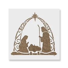 Arch Nativity Stencil - Durable & Reusable Mylar Stencils