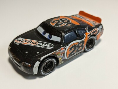 DISNEY PIXAR CARS NITROADE #28 AIKEN AXLER RACE CAR PISTON