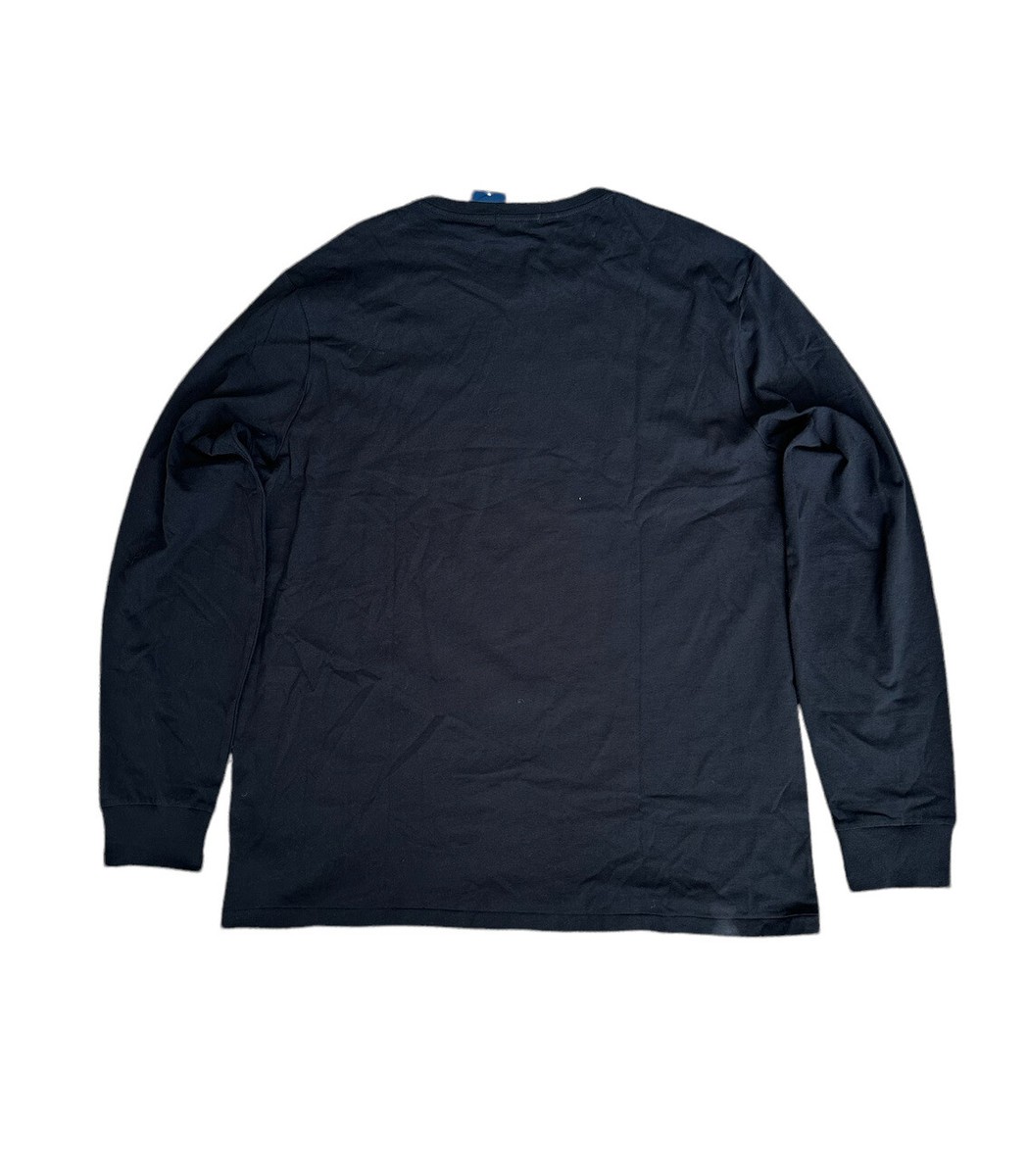Polo Ralph Lauren 211965103006 関税送料込 Polo Ralph Lauren Men's Black POLO Logo Crew-Neck Long