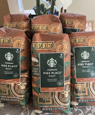 Starbucks Pike Place Roast Whole Bean Coffee Medium Roast 6x 16 oz BB: 09/2026