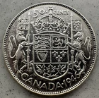 1946 CANADA 50 cent  .8 silver coin