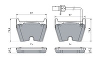 Bremsscheiben-BremsbeläGe-Kit Bosch 0 986 424 949 Audi 4S0 698 151 L