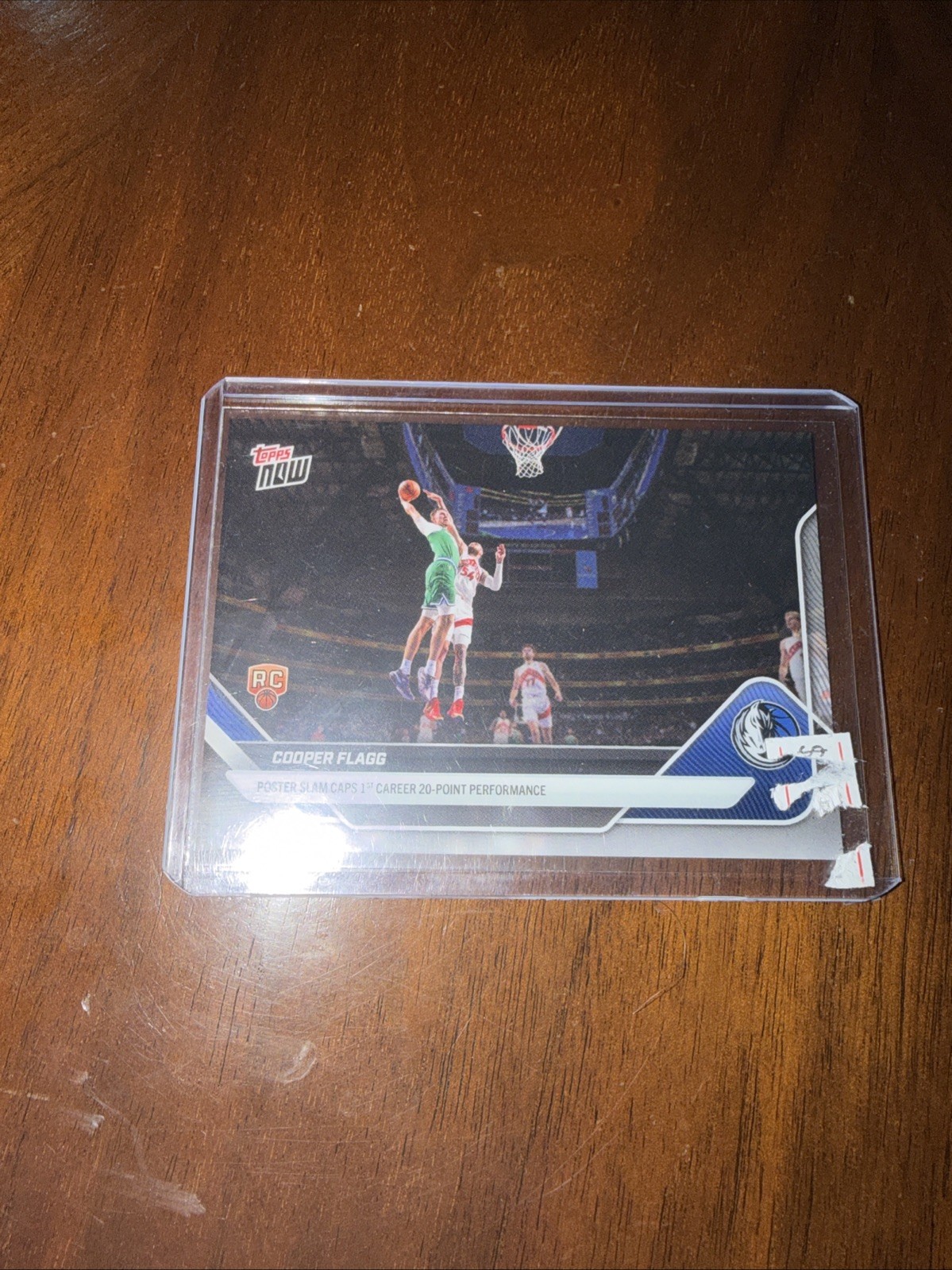 2025 Topps Now #28 Cooper Flagg 1st 20 Point Performance Rookie RC Dallas Mavs