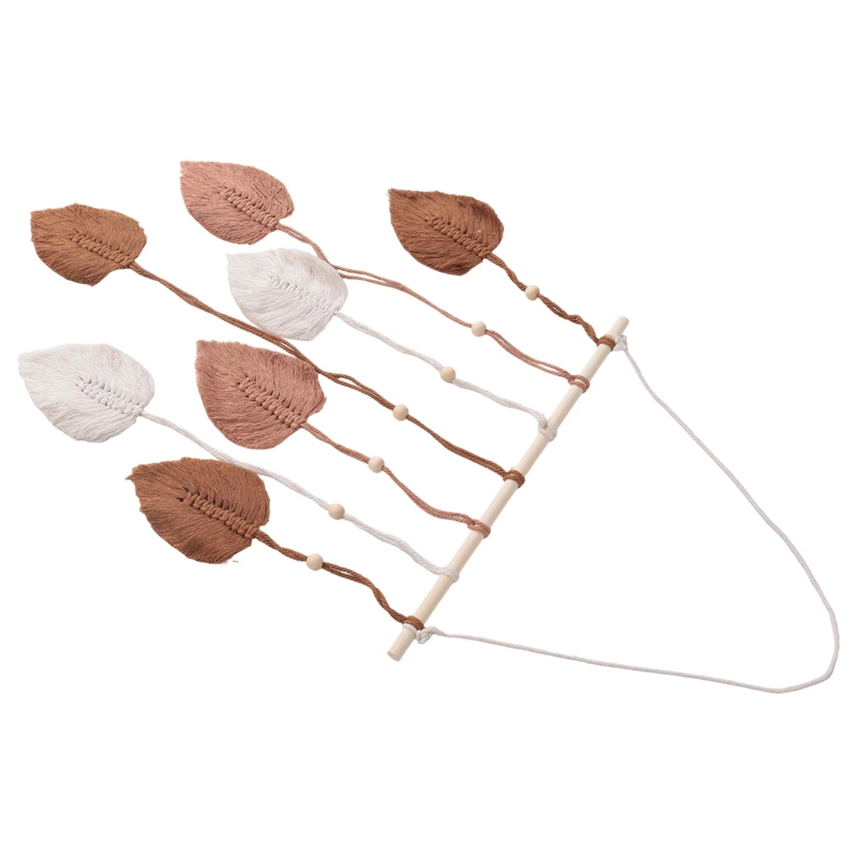 Leaf Macrame Wall Hanging Boho Room Home Decor Woven Aesthetic Wall4508