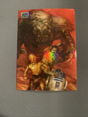 Topps Star Wars Chrome Galaxy 2024 Karte # 37 The Rebels & The Rancor- Refractor