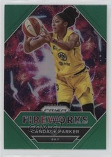2021 Panini Prizm WNBA Fireworks Green Prizm Candace Parker #3 0v82