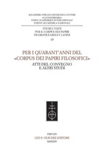 AA. VV. Per i quarant'anni del «Corpus dei papiri filoso (Paperback) (UK IMPORT)