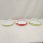 Pyrex Baking Dish Lot 8" Cake Pan 221 & 9" Pie Plate 909 Ovenware Vintage USA