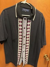 Nice! Vintage Button Down CZ Basics Men’s Sweater Diamond “ Rockabilly “ Med.