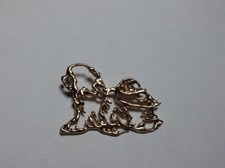 ESTATE SOLID 14K GOLD HAVANESE DOG PENDANT 4.7 GRAMS TESTED