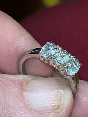 Sterling Silber Aquamarin Ring