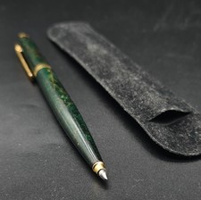 Elysee Rollerball Pen Forest Marble Green Lacquer & Gold Finish