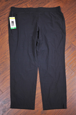 NWT Eddie Bauer Departure Ankle Pull-On Pant Lightweight Wicking Black Womens XL