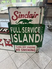 Antique style Barn Find Look Sinclair Dino Gas &Oil Service Station Sign
