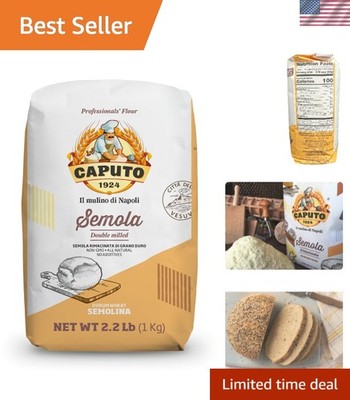 Antimo Semolina Flour 35.2 oz - Natural, Non-GMO, Crafted for Italian Dishes