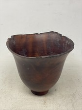 STUNNING Jerry Kermode Signed Woodturned Redwood Natural Edge Bowl 12170 J1 