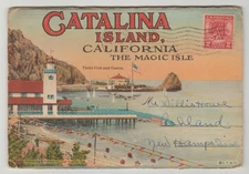 California, Catalina Island, Magic Isle, Linen Souvenir Folder/Multi Views